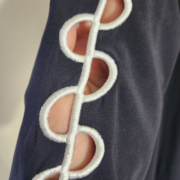 Joseph Ribkoff tee style 201259 black keyhole 3/4 sleeve shirt woman's size 10 - Picture 7 of 8